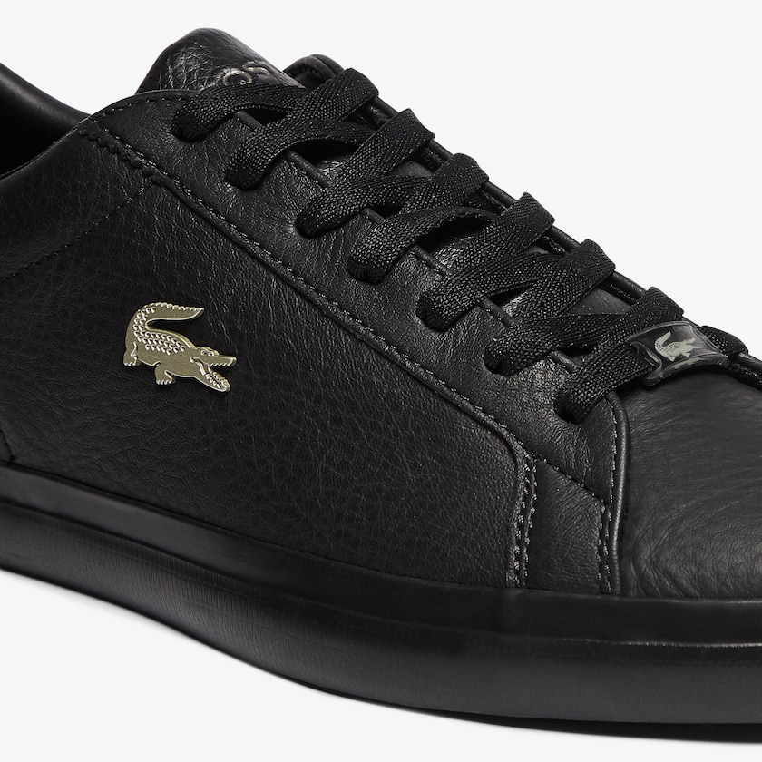 Tenis Lacoste Lerond Leather and Synthetic Hombre Negros | HG5-74887Y0