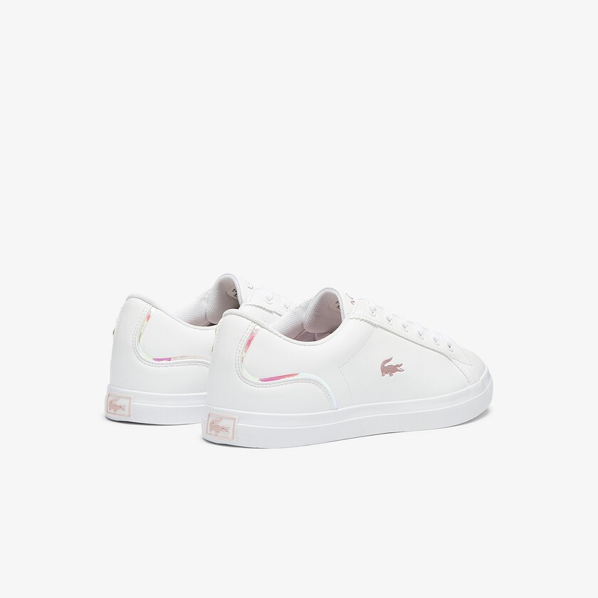 Tenis Lacoste Niños Blancos Rosas Lerond Synthetic Iridescent KN5-40404V7