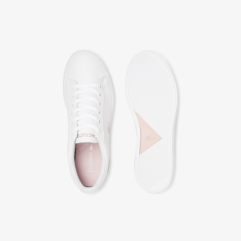Tenis Lacoste Niños Blancos Rosas Lerond Synthetic Iridescent KN5-40404V7