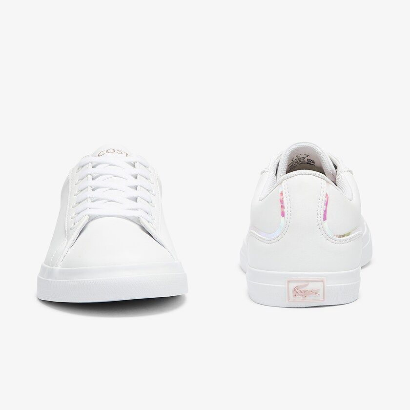 Tenis Lacoste Niños Blancos Rosas Lerond Synthetic Iridescent KN5-40404V7