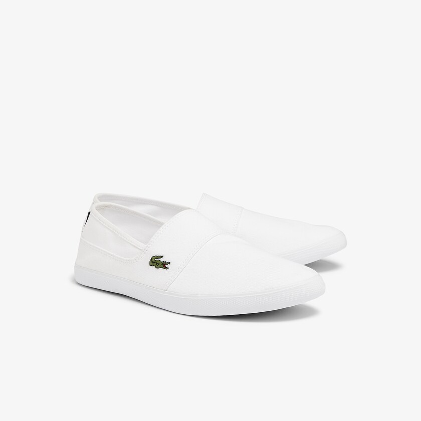 Tenis Lacoste Marice Canvas Slip-ons Hombre Blancos | OX1-93339S7