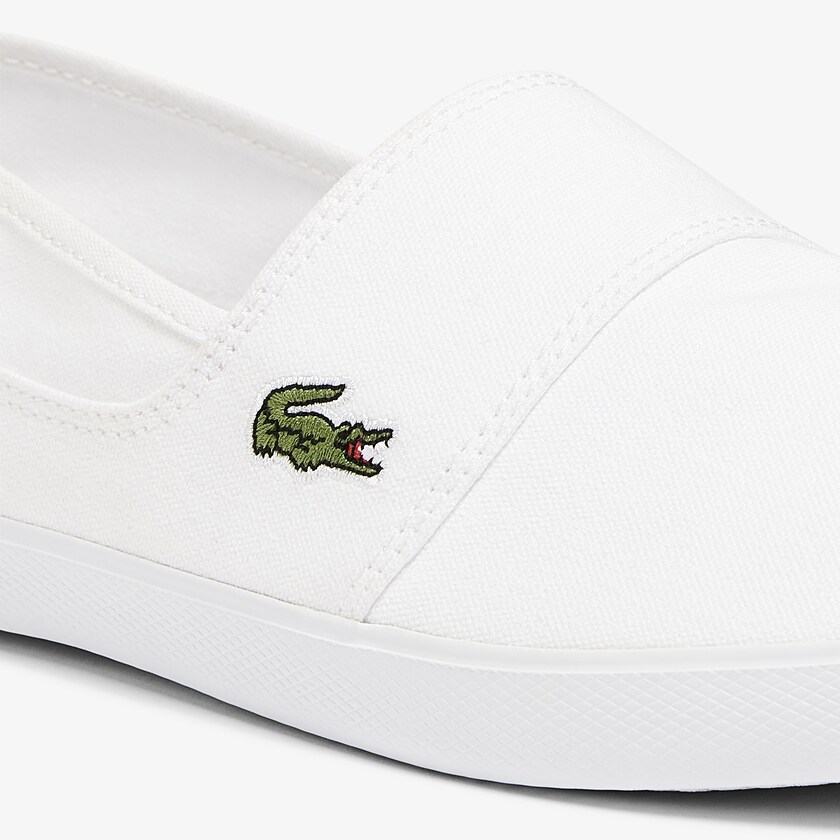 Tenis Lacoste Marice Canvas Slip-ons Hombre Blancos | OX1-93339S7