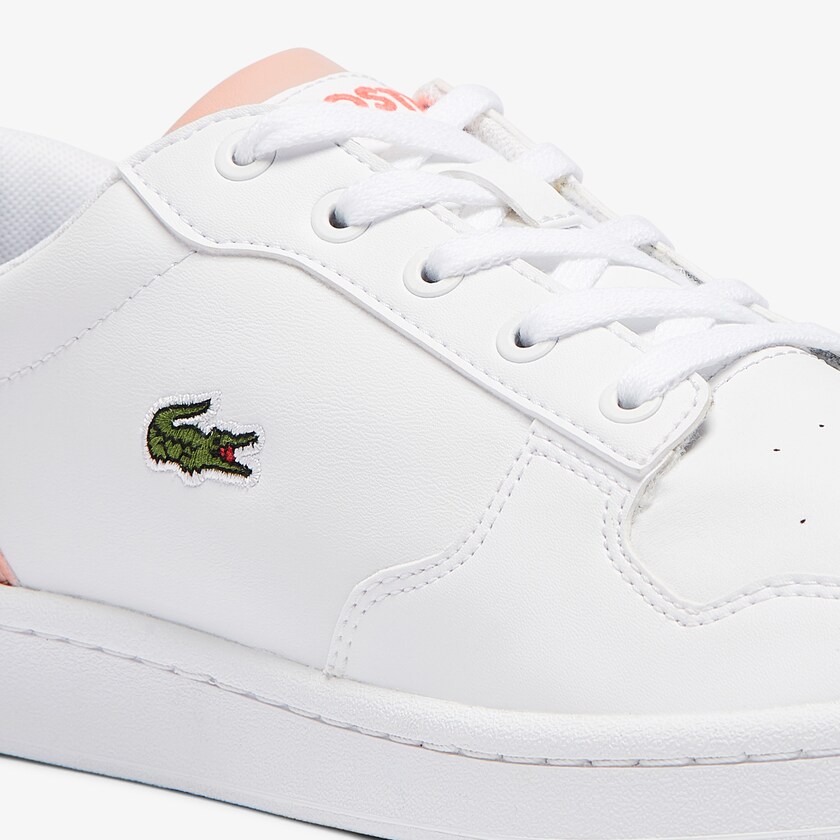 Tenis Lacoste Niños Blancos Rosas Masters Cup Cuero and Synthetic DD0-81698W5