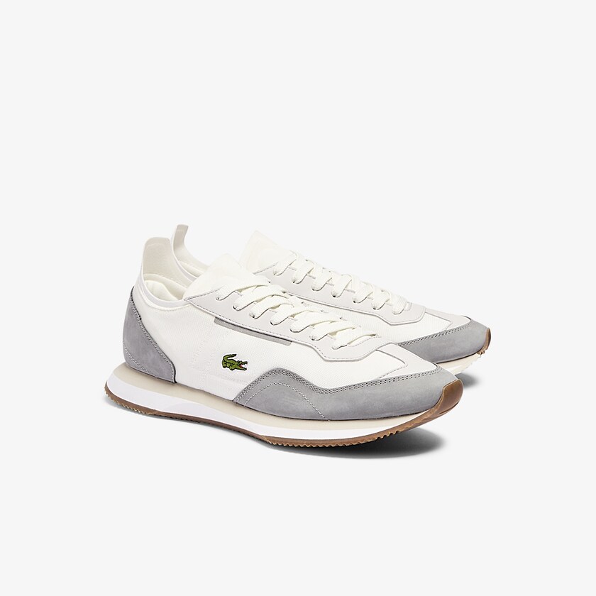Tenis Lacoste Match Break Textile Hombre Blancos Grises | QI1-48294I3