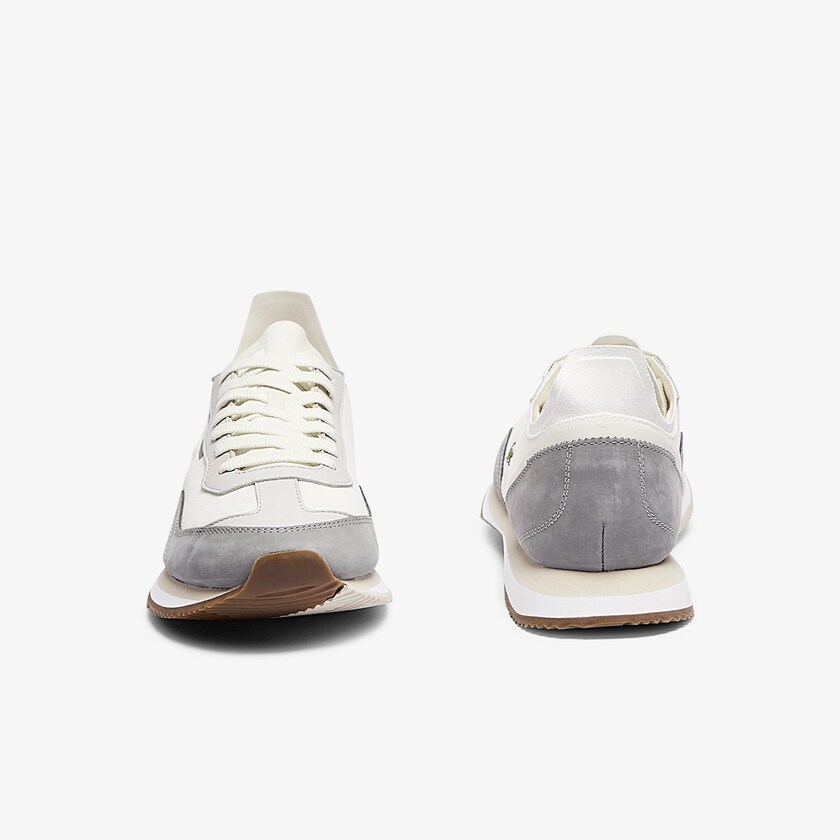 Tenis Lacoste Match Break Textile Hombre Blancos Grises | QI1-48294I3