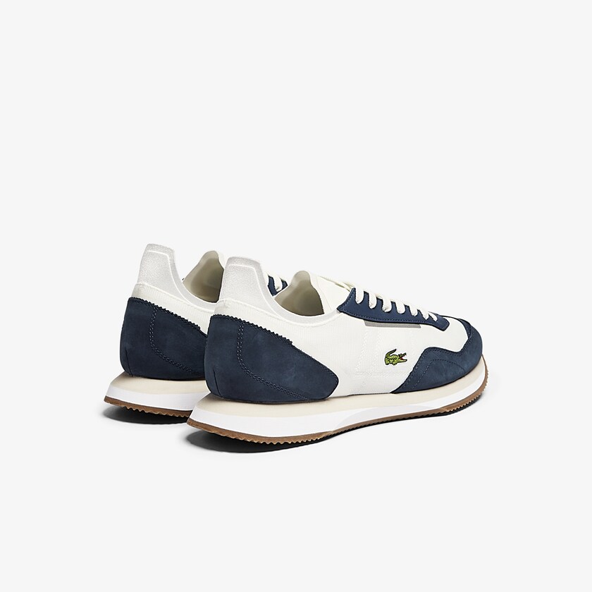 Tenis Lacoste Match Break Textile Hombre Blancos Azul Marino | DT3-16141T6