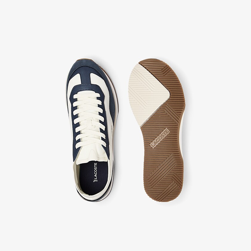 Tenis Lacoste Match Break Textile Hombre Blancos Azul Marino | DT3-16141T6