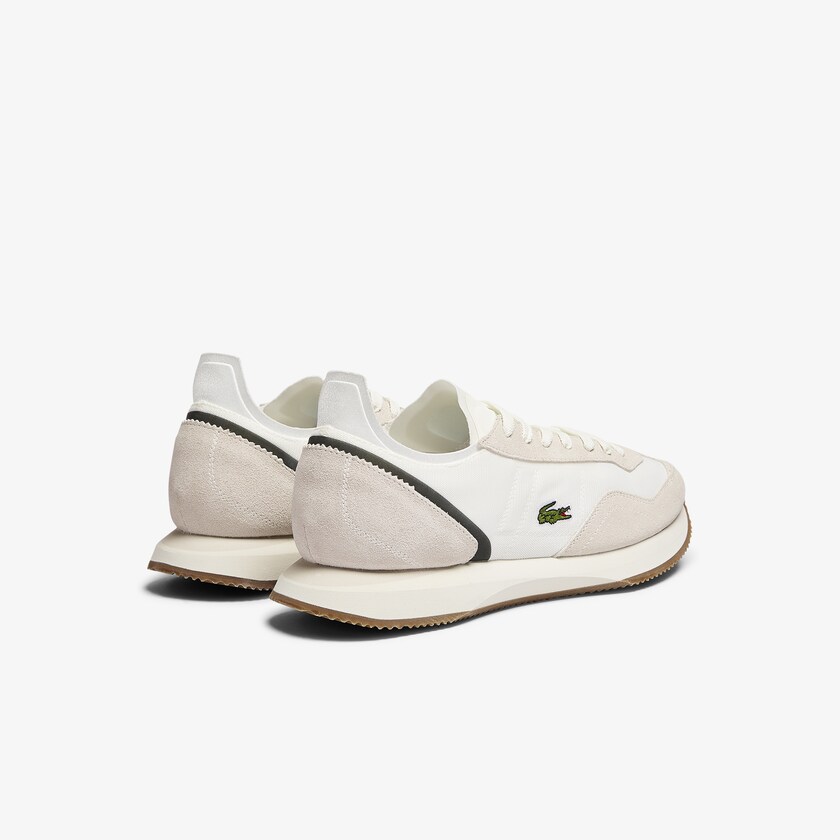 Tenis Lacoste Match Break Textile and Suede Hombre Beige Verdes | XI1-01830E4