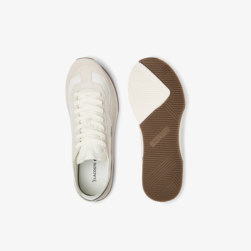 Tenis Lacoste Match Break Textile and Suede Hombre Beige Verdes | XI1-01830E4