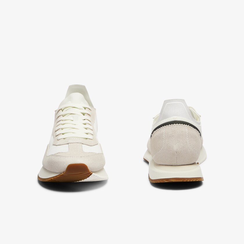 Tenis Lacoste Match Break Textile and Suede Hombre Beige Verdes | XI1-01830E4