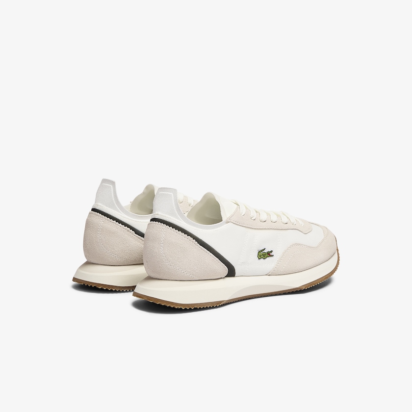 Tenis Lacoste Match Break Textile and Suede Mujer Beige Verdes | DV4-67906Y0