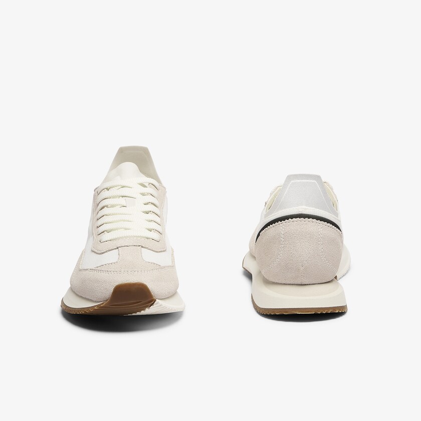 Tenis Lacoste Match Break Textile and Suede Mujer Beige Verdes | DV4-67906Y0