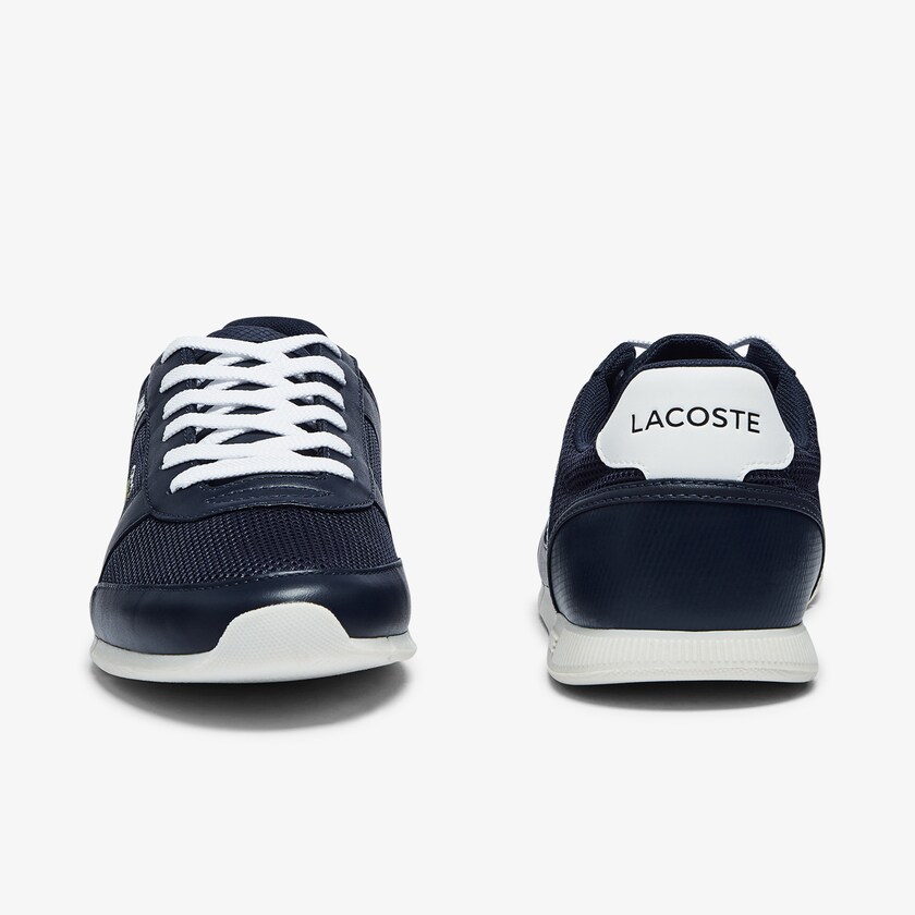 Tenis Lacoste Menerva Sport Textile and Leather Hombre Azul Marino Blancos | NI9-61056Z8