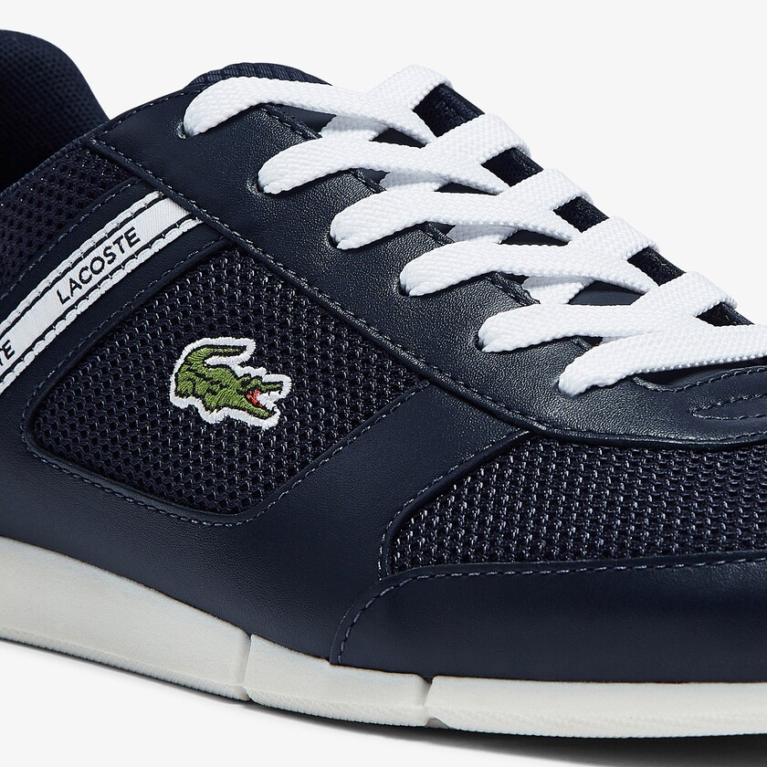 Tenis Lacoste Menerva Sport Textile and Leather Hombre Azul Marino Blancos | NI9-61056Z8