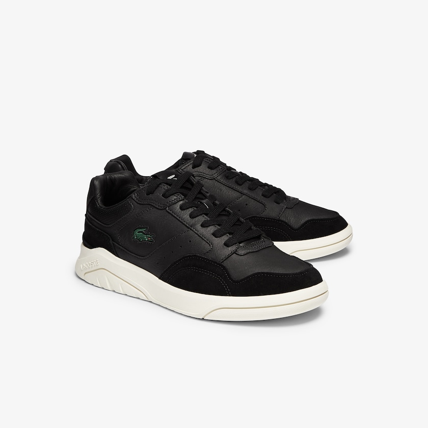 Tenis Lacoste Men’s Game Advance Luxe Leather and Suede Hombre Negros Grises | YS0-30063I2