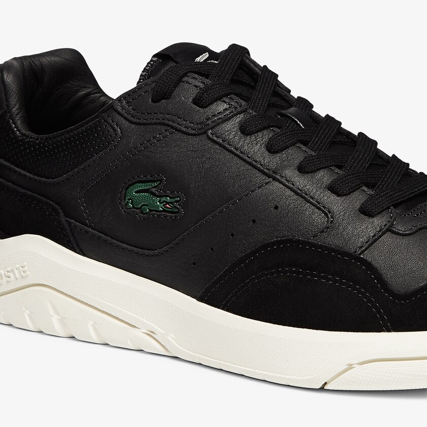 Tenis Lacoste Men’s Game Advance Luxe Leather and Suede Hombre Negros Grises | YS0-30063I2