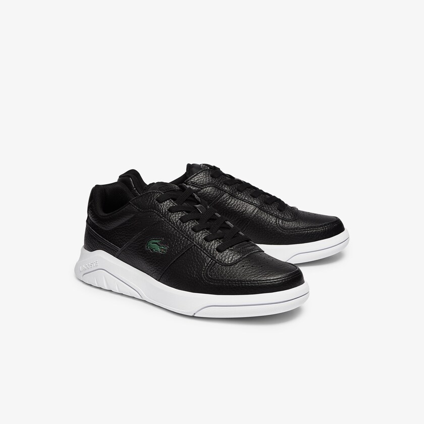Tenis Lacoste Men’s Game Advance Tumbled Leather Hombre Negros Blancos | SO9-34373I9