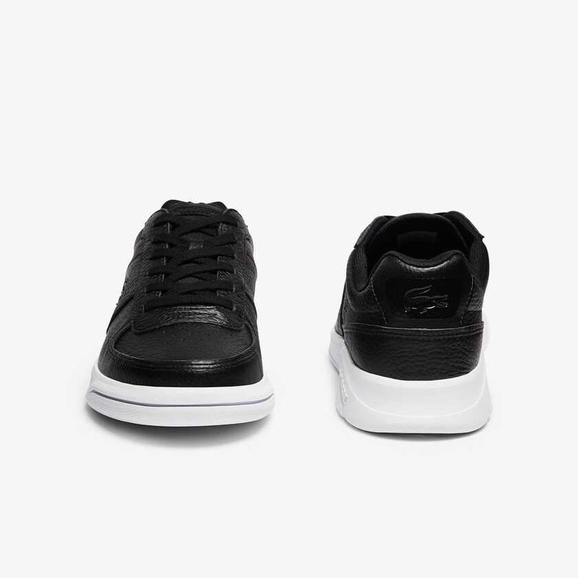 Tenis Lacoste Men’s Game Advance Tumbled Leather Hombre Negros Blancos | SO9-34373I9