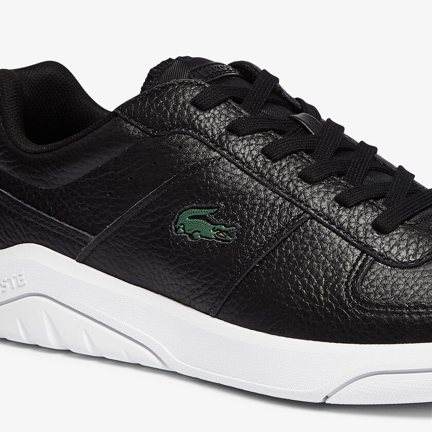 Tenis Lacoste Men’s Game Advance Tumbled Leather Hombre Negros Blancos | SO9-34373I9