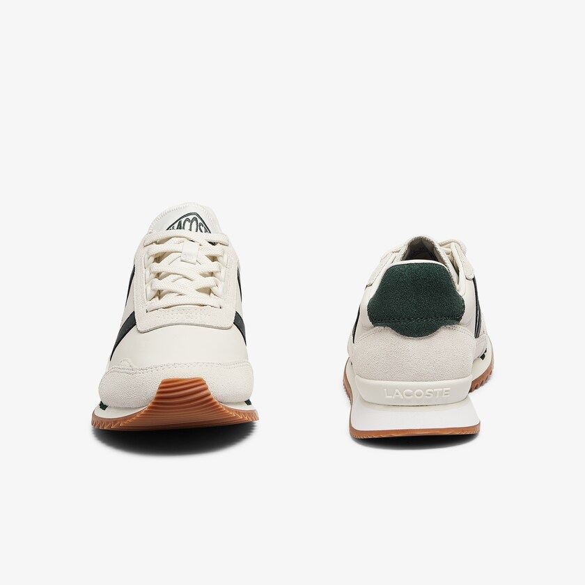 Tenis Lacoste Partner Retro Leather Mujer Beige Verdes | TH7-40694H5