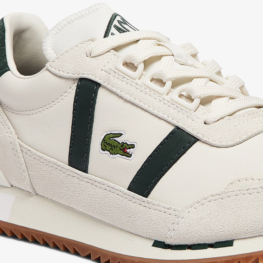 Tenis Lacoste Partner Retro Leather Mujer Beige Verdes | TH7-40694H5
