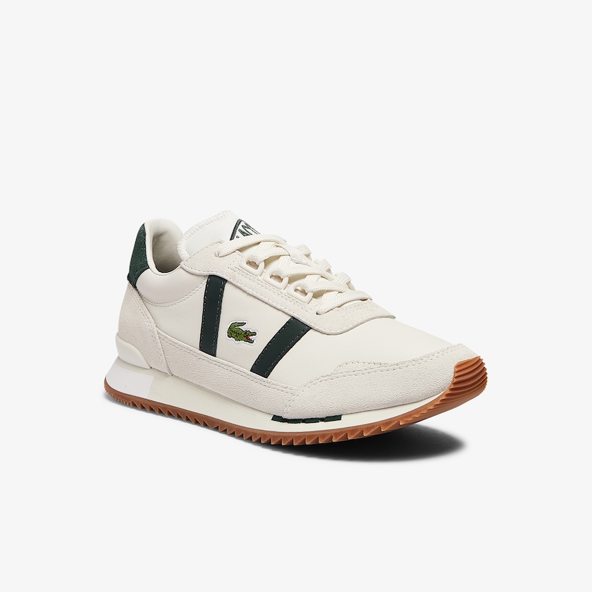 Tenis Lacoste Partner Retro Leather Mujer Beige Verdes | TH7-40694H5