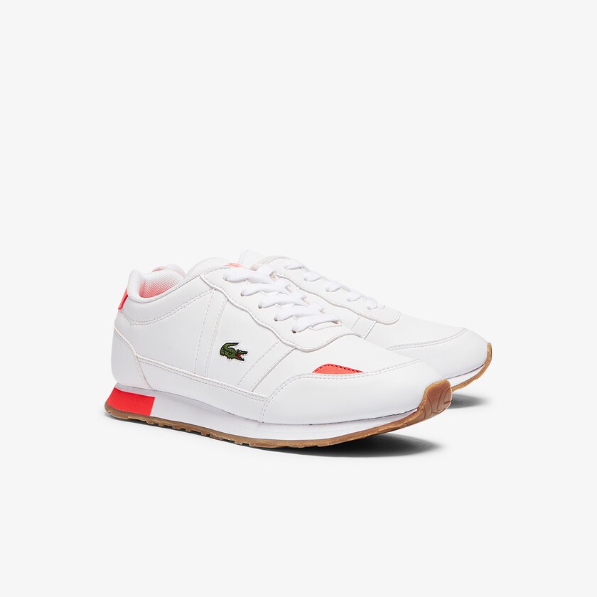 Tenis Lacoste Niños Blancos Beige Partner Textile GD8-65376G2