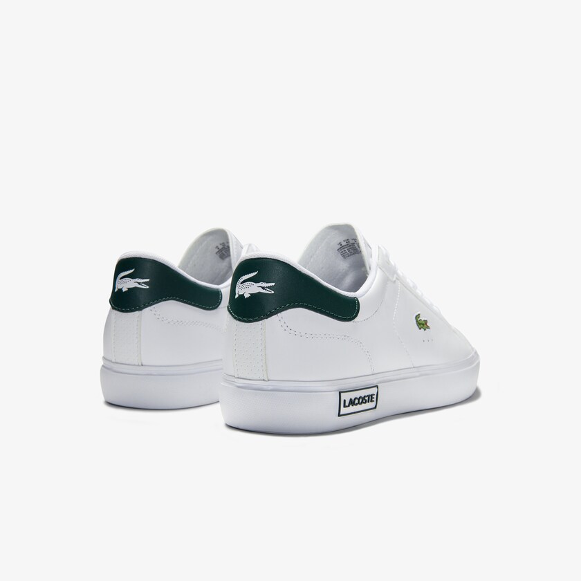 Tenis Lacoste Power Court Low Top Hombre Blancos Verdes Oscuro | QS8-66976X2