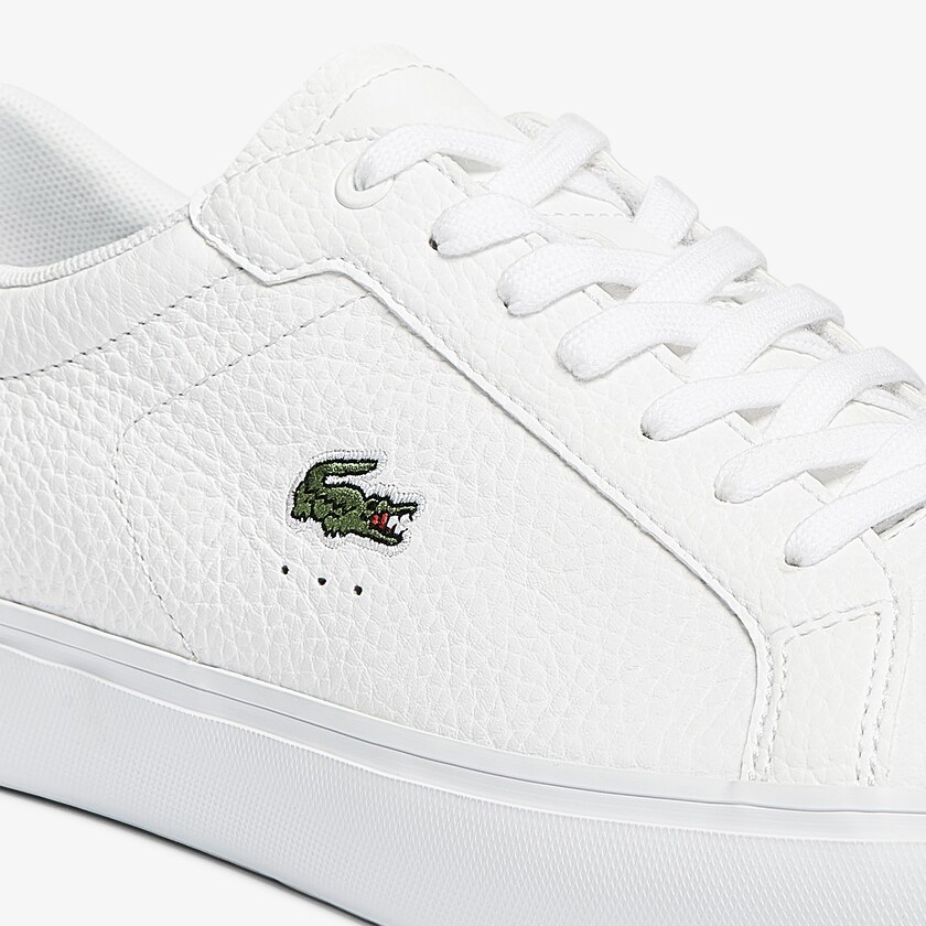 Tenis Lacoste Powercourt Leather Hombre Blancos | CX3-51145P7