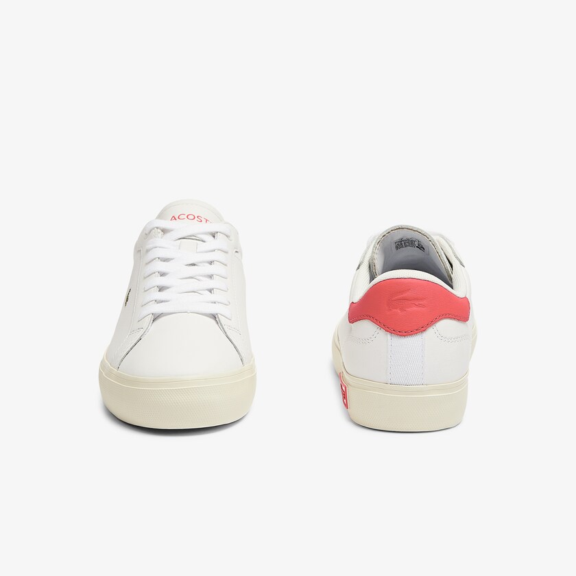 Tenis Lacoste Powercourt Leather Mujer Blancos Rosas | HL1-05570U7