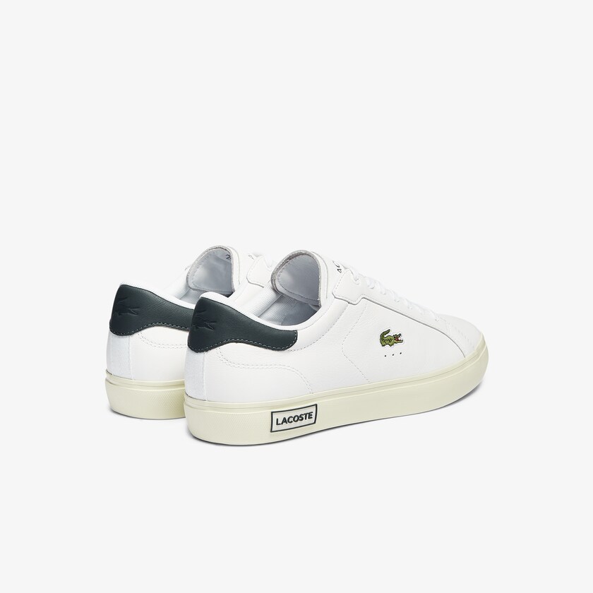Tenis Lacoste Powercourt Smooth Leather Hombre Blancos | WK1-35183N7
