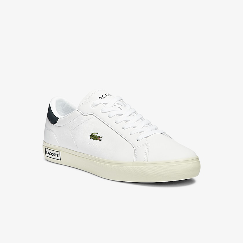 Tenis Lacoste Powercourt Smooth Leather Hombre Blancos | WK1-35183N7