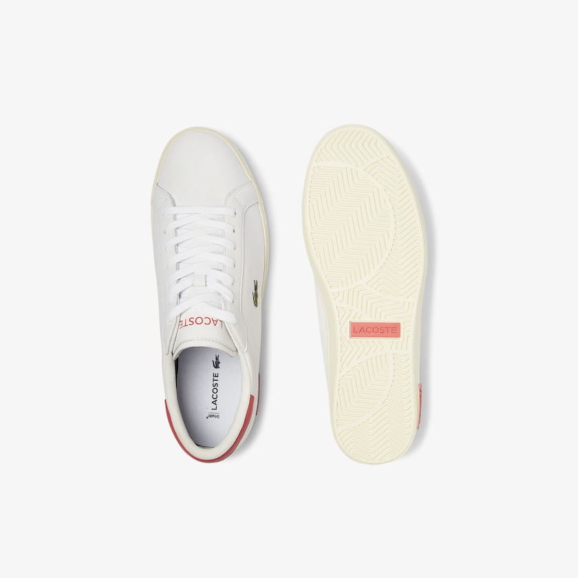 Tenis Lacoste Powercourt Smooth Leather Hombre Blancos Beige | TK1-83748K7