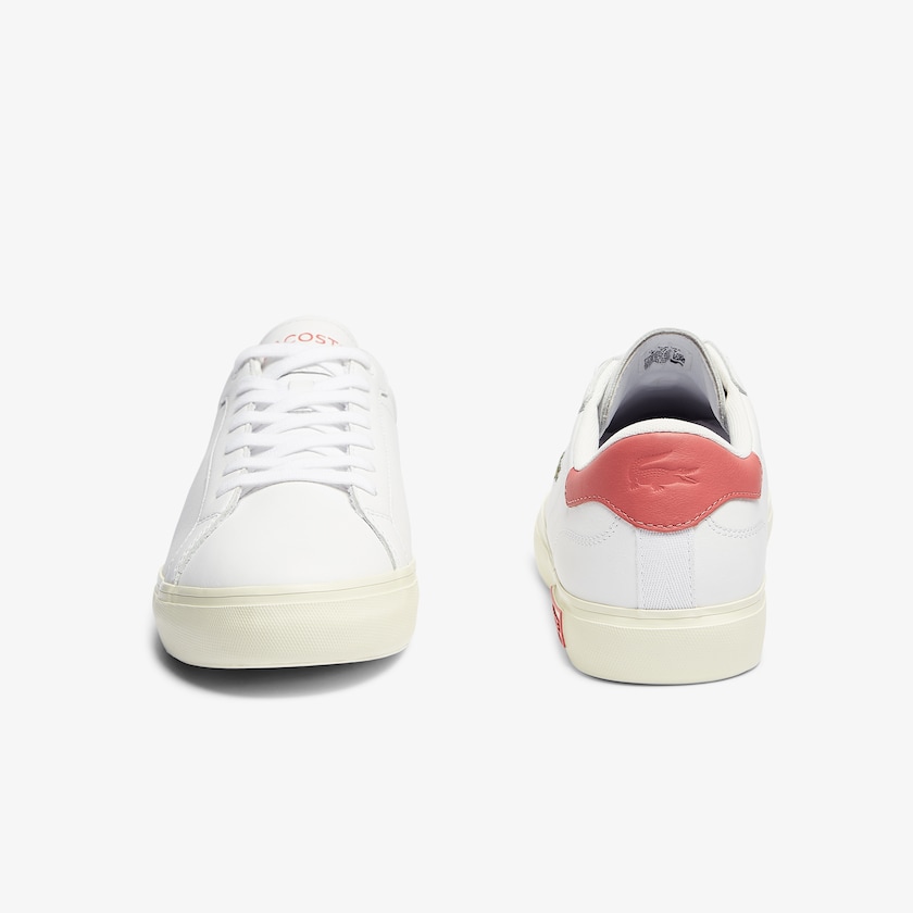 Tenis Lacoste Powercourt Smooth Leather Hombre Blancos Beige | TK1-83748K7