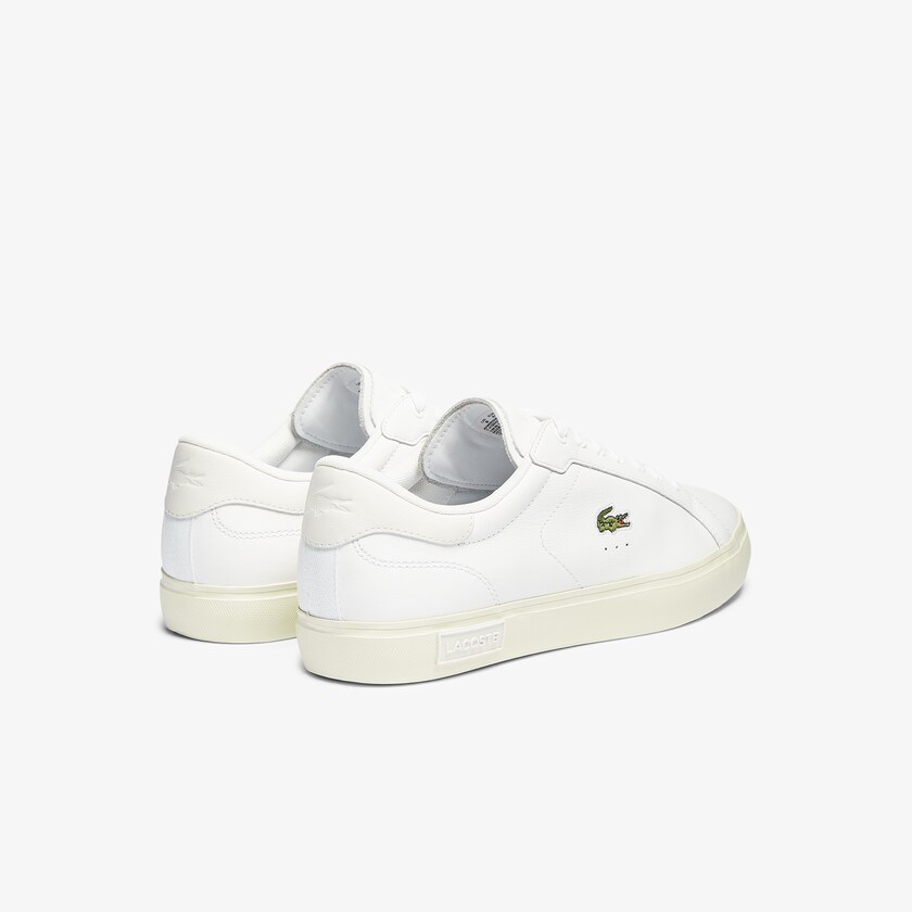 Tenis Lacoste Powercourt Smooth Leather Hombre Blancos Blancos | CC2-05630F3