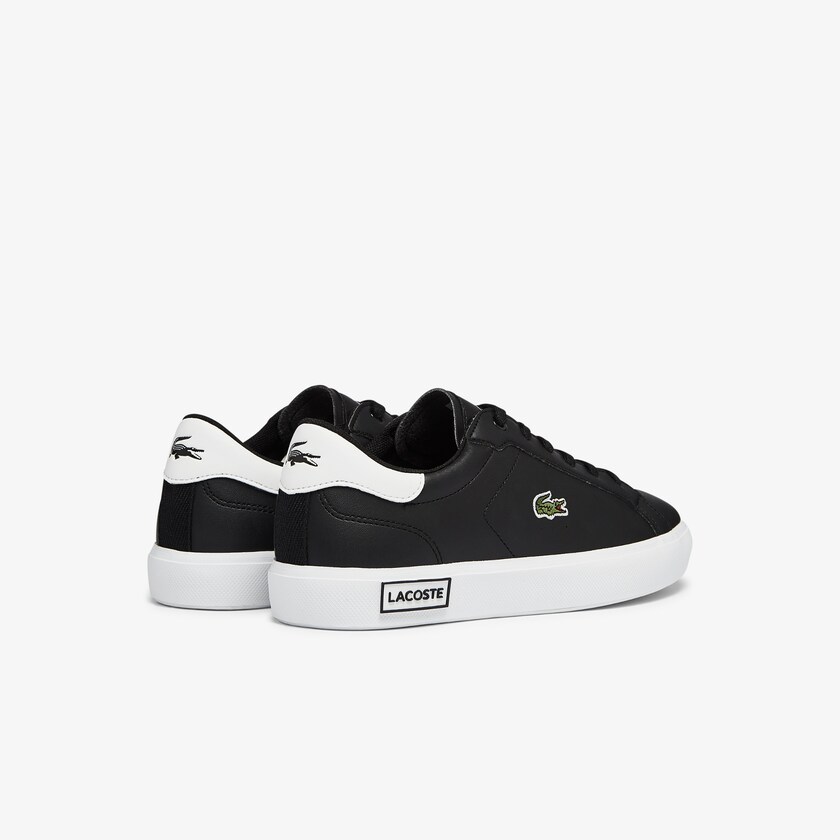 Tenis Lacoste Niños Negros Blancos Powercourt Synthetic SW3-41594E1