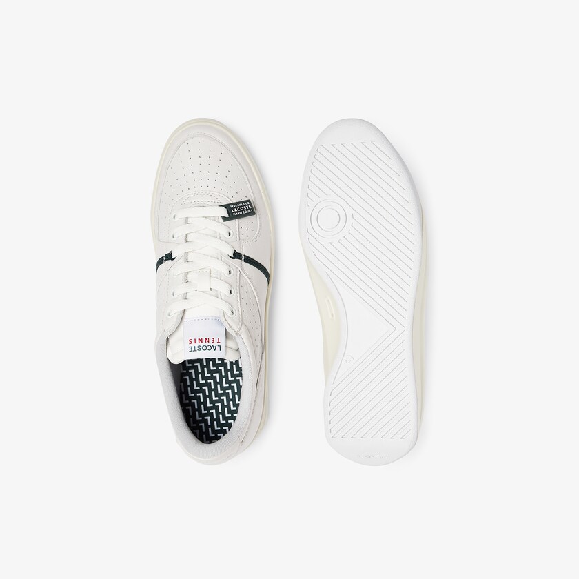 Tenis Lacoste Quantace Leather Hombre Blancos Beige | HF6-46234X5