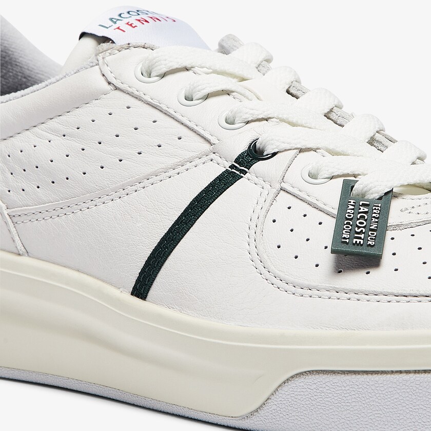 Tenis Lacoste Quantace Leather Hombre Blancos Beige | HF6-46234X5