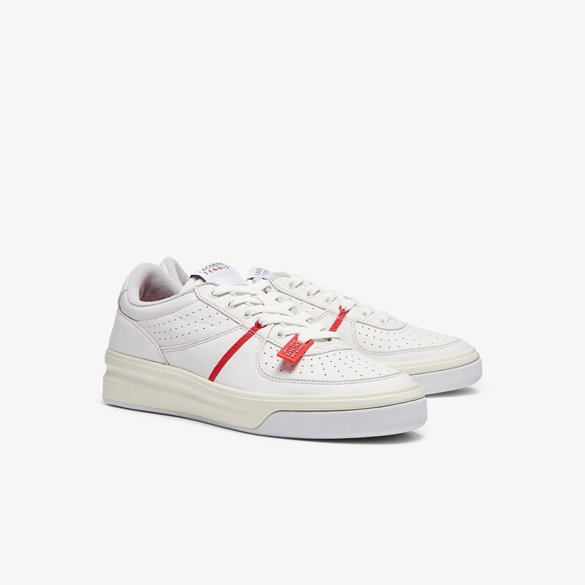 Tenis Lacoste Quantace Leather Hombre Rojos Blancos | VS8-51095V6