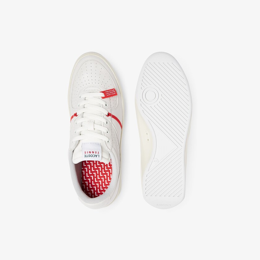 Tenis Lacoste Quantace Leather Hombre Rojos Blancos | VS8-51095V6