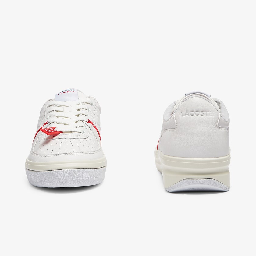 Tenis Lacoste Quantace Leather Hombre Rojos Blancos | VS8-51095V6