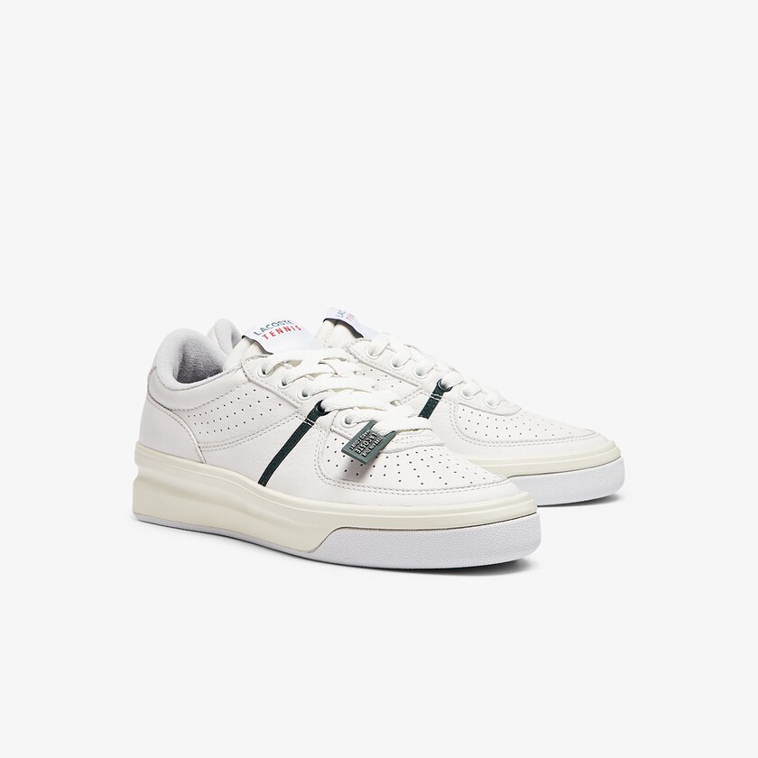 Tenis Lacoste Quantace Leather Mujer Blancos Beige | BC6-49674L1