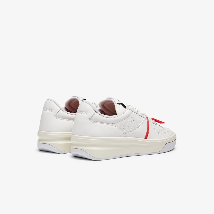 Tenis Lacoste Quantace Leather Mujer Rojos Blancos | BR1-73187R4