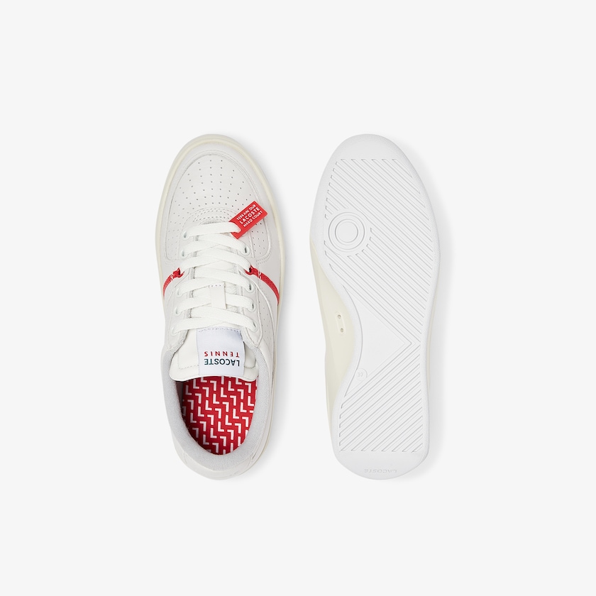 Tenis Lacoste Quantace Leather Mujer Rojos Blancos | BR1-73187R4