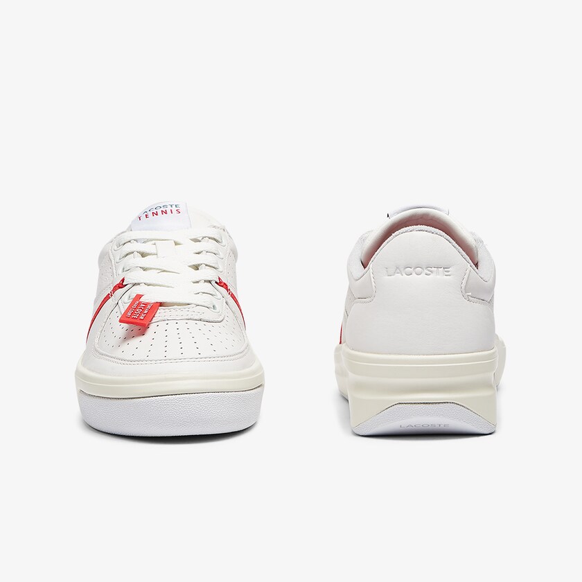 Tenis Lacoste Quantace Leather Mujer Rojos Blancos | BR1-73187R4