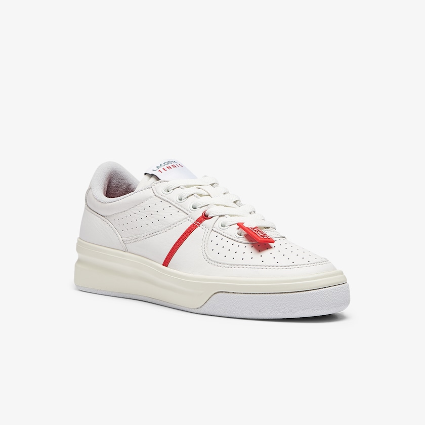 Tenis Lacoste Quantace Leather Mujer Rojos Blancos | BR1-73187R4