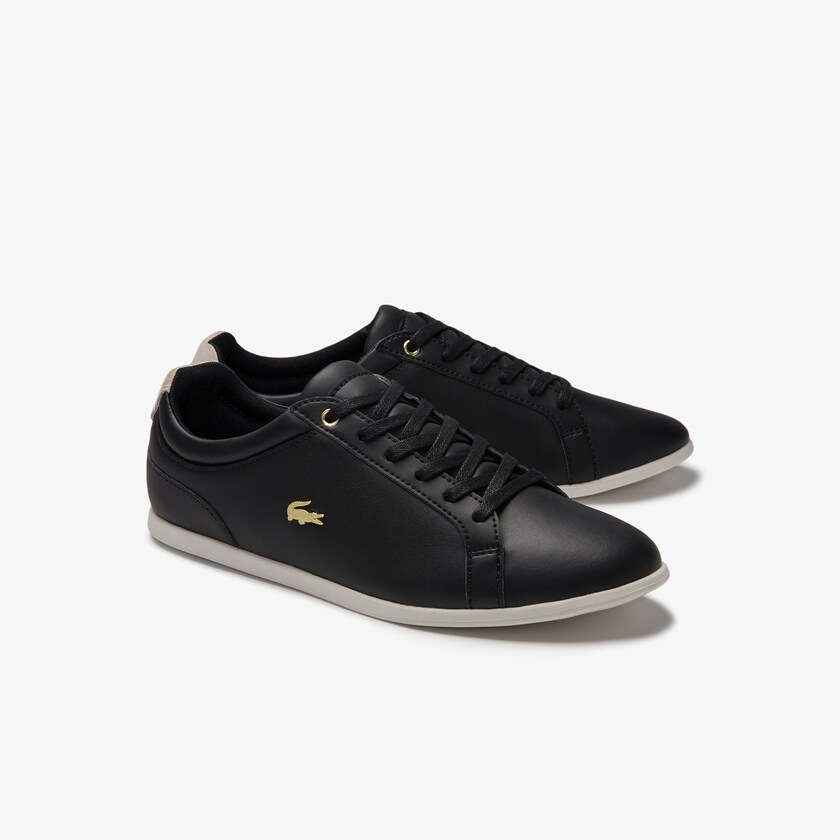 Tenis Lacoste Rey Lace Suede Mujer Negros Grises | QF5-29842B3