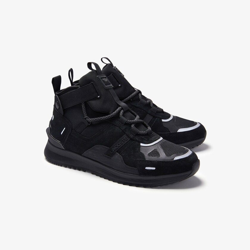 Tenis Lacoste Run Breaker Suede Hombre Negros Negros | JM5-94449U6