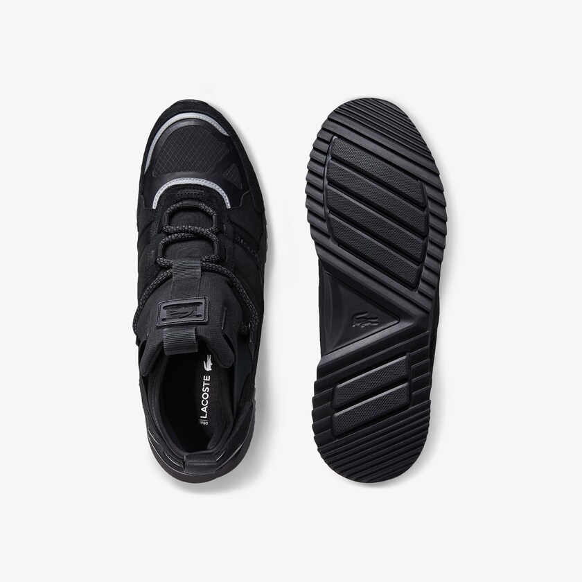 Tenis Lacoste Run Breaker Suede Hombre Negros Negros | JM5-94449U6