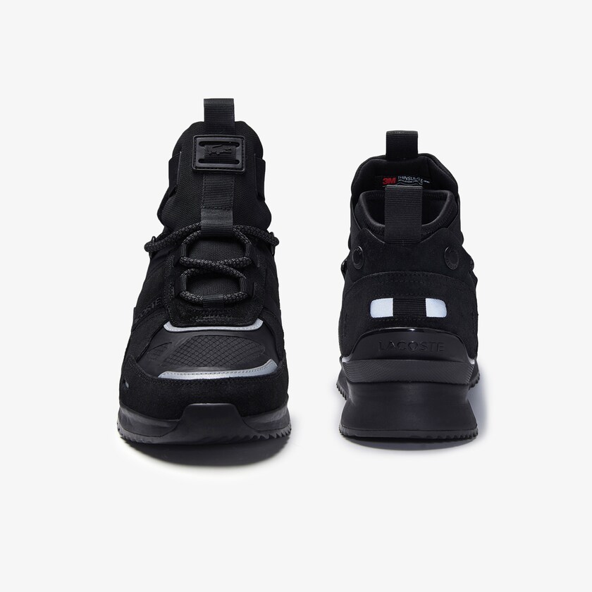 Tenis Lacoste Run Breaker Suede Hombre Negros Negros | JM5-94449U6